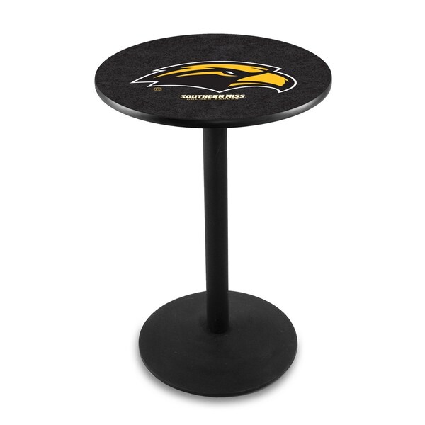 36" Blk Wrinkle Southern Miss Pub Table